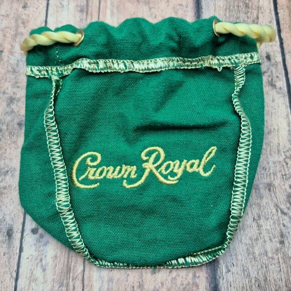 Lot of 6 Crown Royal Drawstring Mini Shooter Bags 4" Purple & Green - Picture 6 of 9